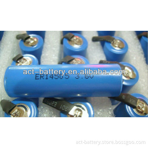 AA Size Lithium lisocl2 Battery ER14505 3.6V 2700mah